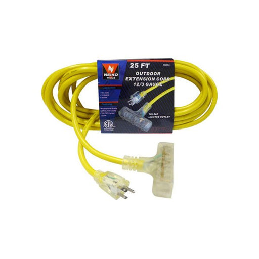 100' Outdoor Extension Cord Lighted Triple Plug End - ToolPlanet