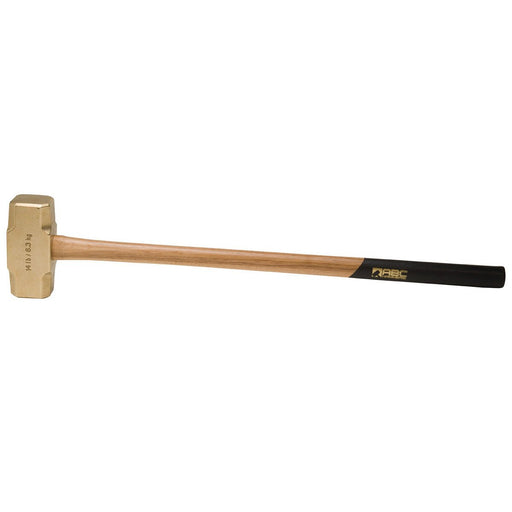 14 lb. Brass Hammer 32" Wood Handle Non Slip Grip ABC Hammers ABC14BW - ToolPlanet