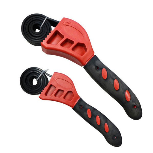 2 Pc Adjustable Universal Rubber Strap Wrench Set - ToolPlanet