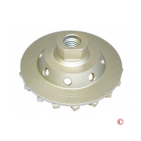 4 1/2 Inch Diamond Cup Wheel 18 Turbo Segment 5/8-11 Nut - ToolPlanet