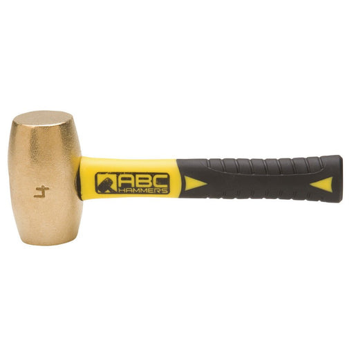 4 lb. Brass Hammer 8" Non Slip Fiberglass Handle ABC4BFS ABC Hammers - ToolPlanet