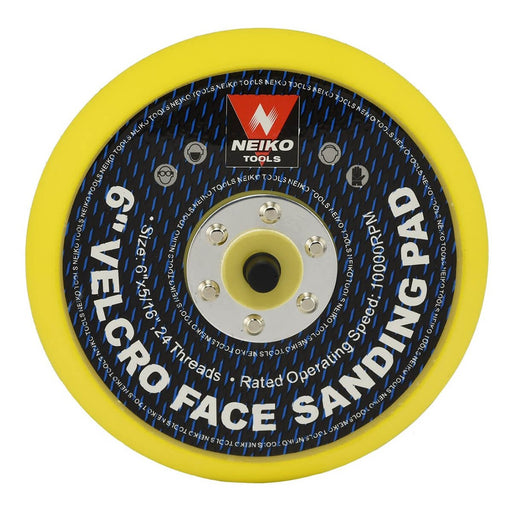 6" Air Sanding Velcro Backing Pad Hook and Loop Backer - ToolPlanet