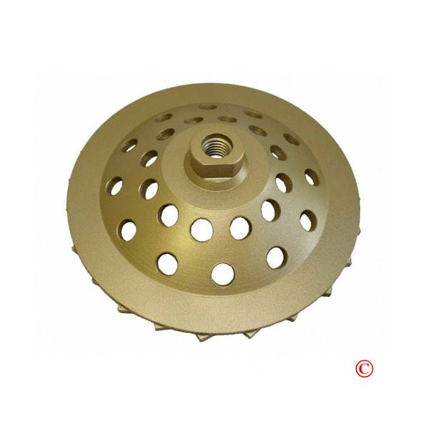 7 Diamond Cup Wheel 24 Turbo Segment 5/8-11 Nut - ToolPlanet