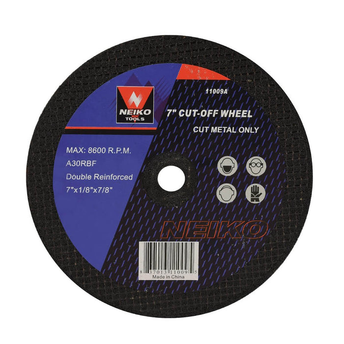 7" x 1/8" Cut-Off Wheel Disc Metal 30 Grit Double Reinforced - ToolPlanet