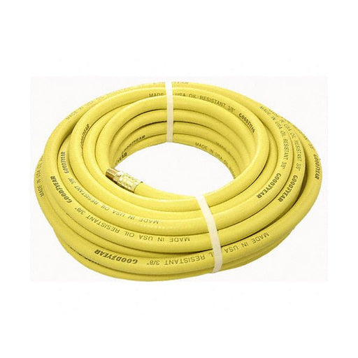 Air Compressor Hose Rubber 100 ft x 3/8 inch Brass Fitting - ToolPlanet