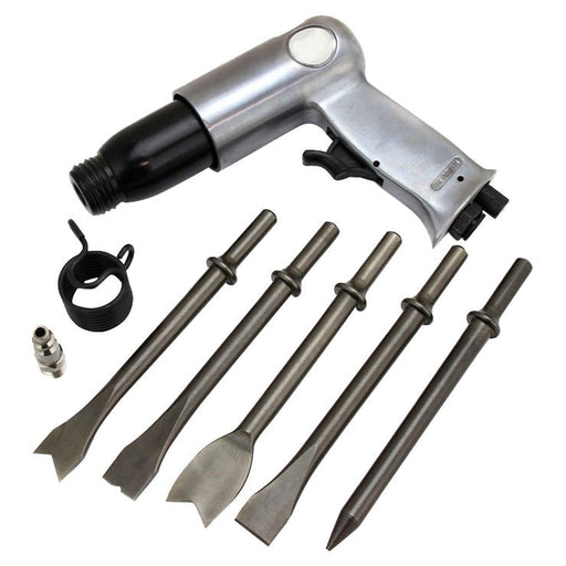 Air Hammer with 5 Pc. 190 mm Chisel Weld Breaker Set - ToolPlanet
