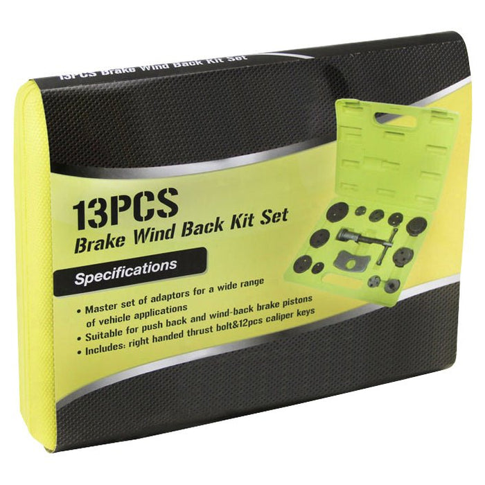 Brake Caliper Tool Wind Back Kit 13 pc. for Import Domestic Car Truck - ToolPlanet