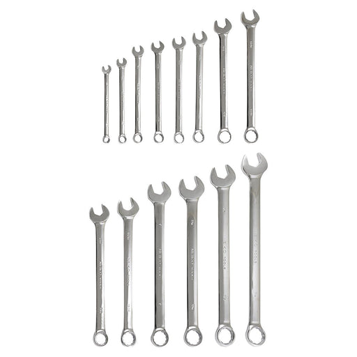 Combination Wrench Set 14 piece Polished Long SAE - ToolPlanet