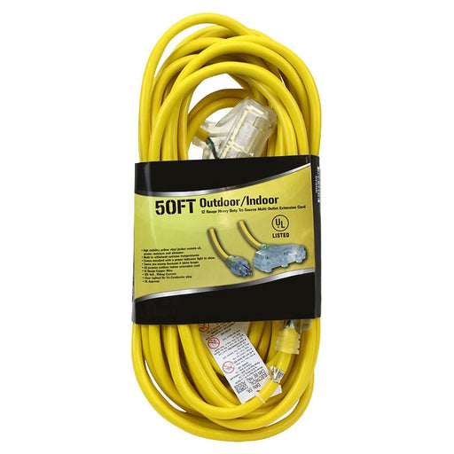Electrical Extension Cord Indoor Outdoor 50' 10 Gauge Tri Tap - ToolPlanet