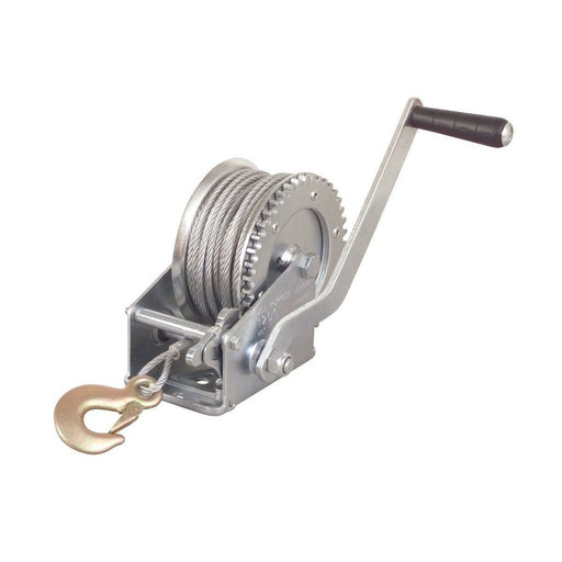 Hand Cable Winch 1200 lb Capacity Crank Geared - ToolPlanet