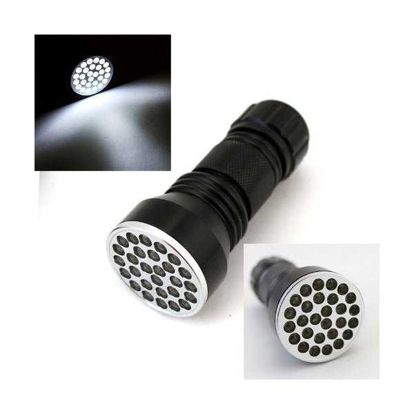 Pocket Flashlight Mini LED Aluminum Light 28 LEDs Black - ToolPlanet