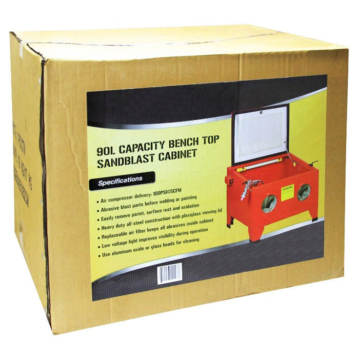 Sandblasting Cabinet Air Benchtop Sandblaster 25 Gallon Bench Top - ToolPlanet
