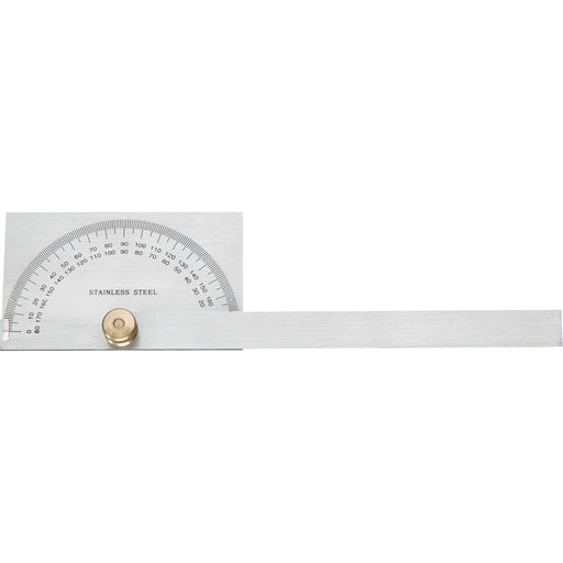 Steelex Stainless Steel Protractor 6 inch 180 Degrees D3386 - ToolPlanet
