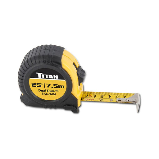 Titan Tools 25 Foot Dual Rule Tape Measure 10907 - ToolPlanet