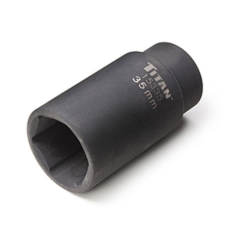 Titan Tools 35 mm 1/2 Inch Dr. 6 pt Axle Nut Socket 15335 - ToolPlanet