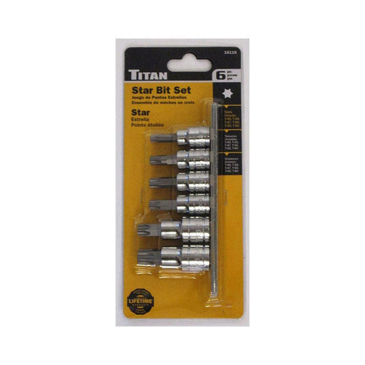 Titan Tools 6 Pc Star Bit Socket Set 16116 - ToolPlanet