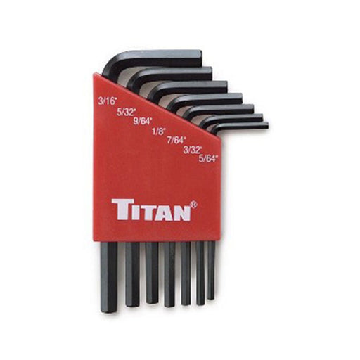 Titan Tools 7 Pc SAE Short Arm Hex Key Set 12727 - ToolPlanet