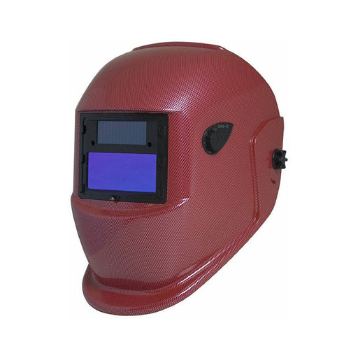 Titan Tools Solar Powered Auto Dark Welding Helmet Red 41260 - ToolPlanet