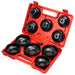 Universal Oil Filter Cup Wrench Socket Tool Set | 10-Piece 3/8" Drive Cap Wrenches - ToolPlanet