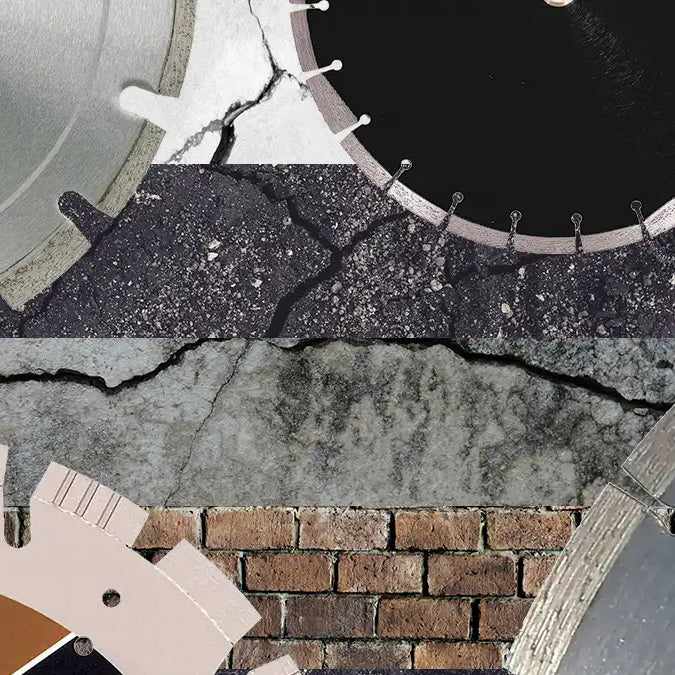 Diamond blades for cutting concrete, asphalt, masonry, and stone