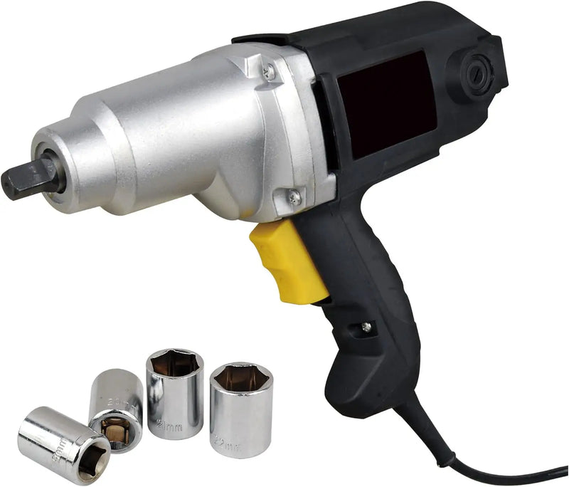 1/2" Electric Impact Wrench Kit – 800W Motor with 4 Metric Sockets