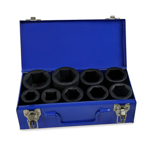 10 pc 1" Dr Deep Jumbo Truck Impact Socket Set SAE - ToolPlanet