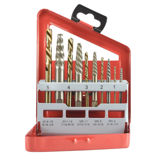 10 pc Screw Extractor and Bit Companion Set-Left Hand - ToolPlanet