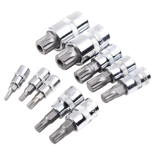 10 Pc XZN Triple Square Spline Socket Bit Set - ToolPlanet