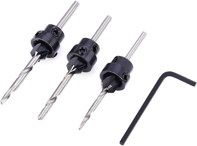 22 pc Tapered Countersink Drill Bit Set