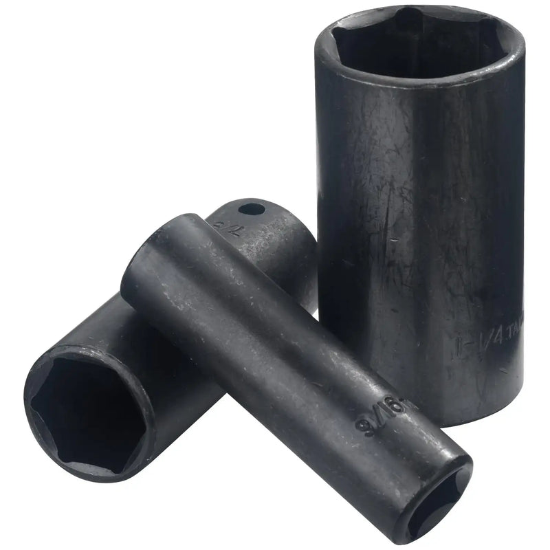 Impact Socket Set Deep Well SAE Standard 1/2 Drive 15 pc. 3/8 - 1-1/4