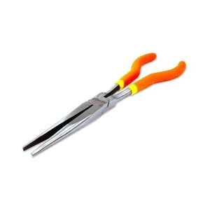 11" Straight Long Needle Nose Reach Pliers Steel Coated Handle - ToolPlanet