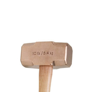 12 lb. Brass Hammer Non Slip 32" Wood Handle ABC Hammers ABC12BW - ToolPlanet