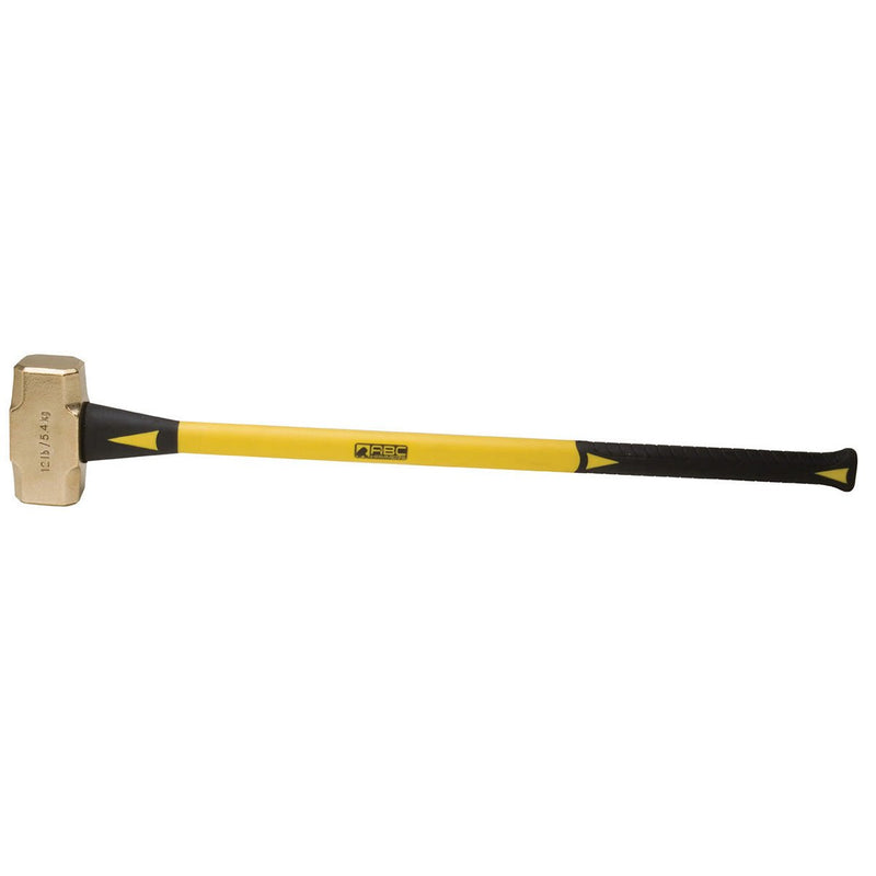 12 lb. Brass Hammer Non Slip 33" Fiberglass Handle ABC Hammers ABC12BF - ToolPlanet
