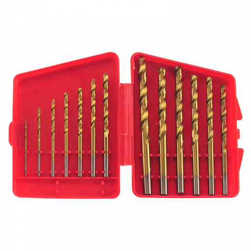 13 pc. Titanium Coated SAE Drill Bit Set - ToolPlanet