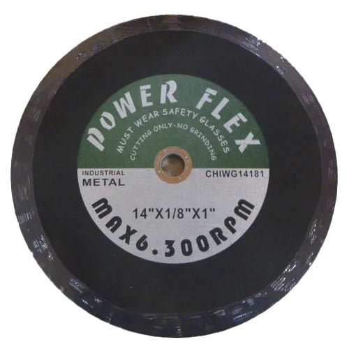 14" Metal Cut Off Wheel - 1/8" x 1", Max RPM 6,300 - ToolPlanet