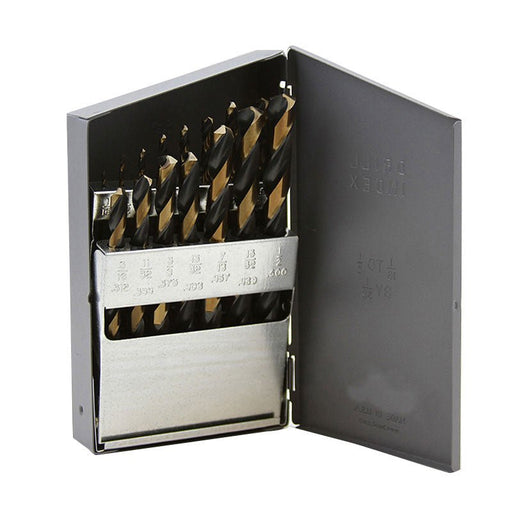 15 Pc. Left Hand Drill Bit Set Black and Gold - ToolPlanet