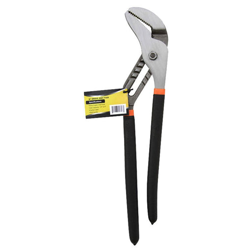 16 Inch Groove Joint Pliers High Carbon Steel Soft Grip Nickel - ToolPlanet