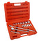 17 pc 1/2 Socket Ratchet Set SAE Chrome Vanadium High Visibility - ToolPlanet