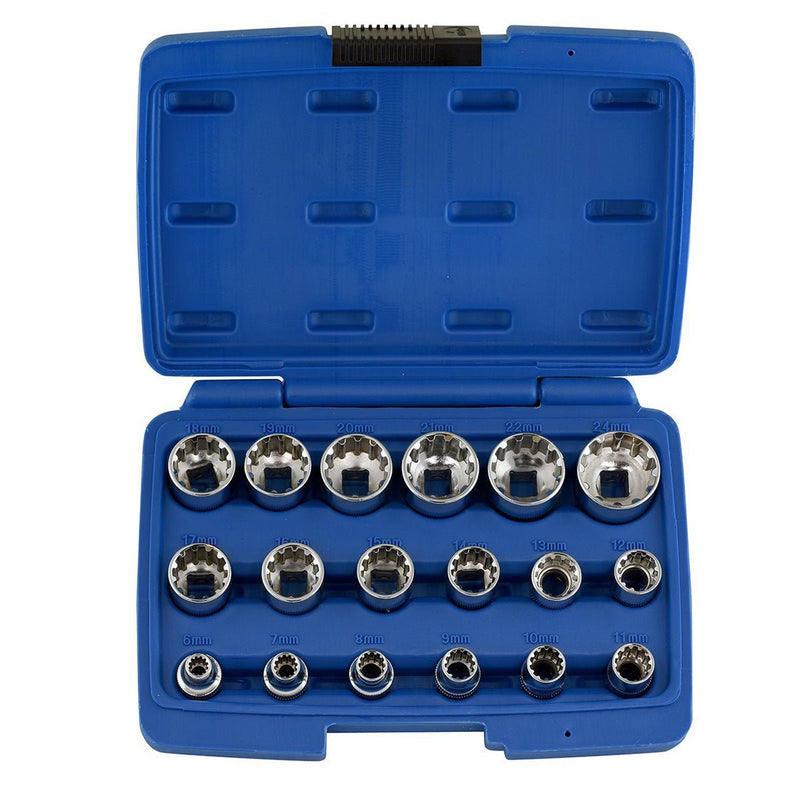 19 pc 1/2 Inch Drive Penta-Metric Socket Set - ToolPlanet