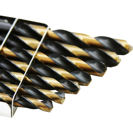 21 Pc. Drill Bit Set Black Gold Split Point 1/16 to 1/4 - ToolPlanet