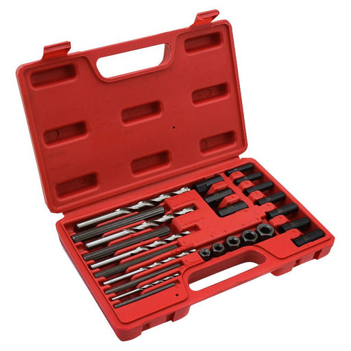 25 Pc. Screw Extractor Remover Drill Bit Guide Set - ToolPlanet