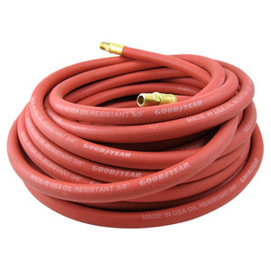 25' x 1/2" x 1/2" NPT Red Rubber Air Hose - ToolPlanet