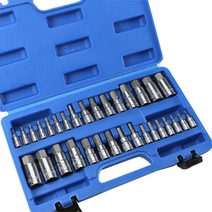 32 Pc. Master Hex Bit Socket Set Metric and SAE Standard - ToolPlanet