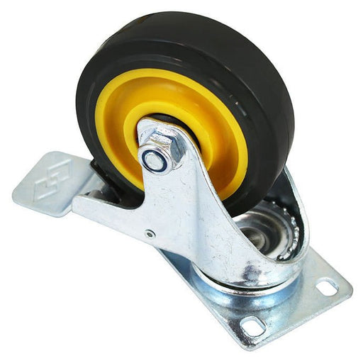 4 Inch Double Locking Caster Wheel Swivel PVC - ToolPlanet