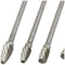 4 Pc Double Cut Carbide Burr Rotary Bur 6 Inch Long Reach Bit Set - ToolPlanet