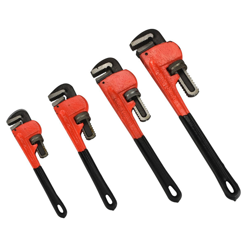 4 Pc Pipe Wrench Set Heavy Duty 8 10 14 18 Inch - ToolPlanet