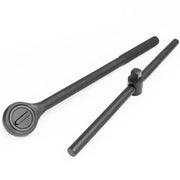 3/4 inch drive ratchet and 18 inch sliding T-bar shown side by side.