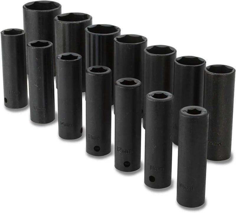 14pc. Metric Deep Impact Socket Set – 1/2" Drive