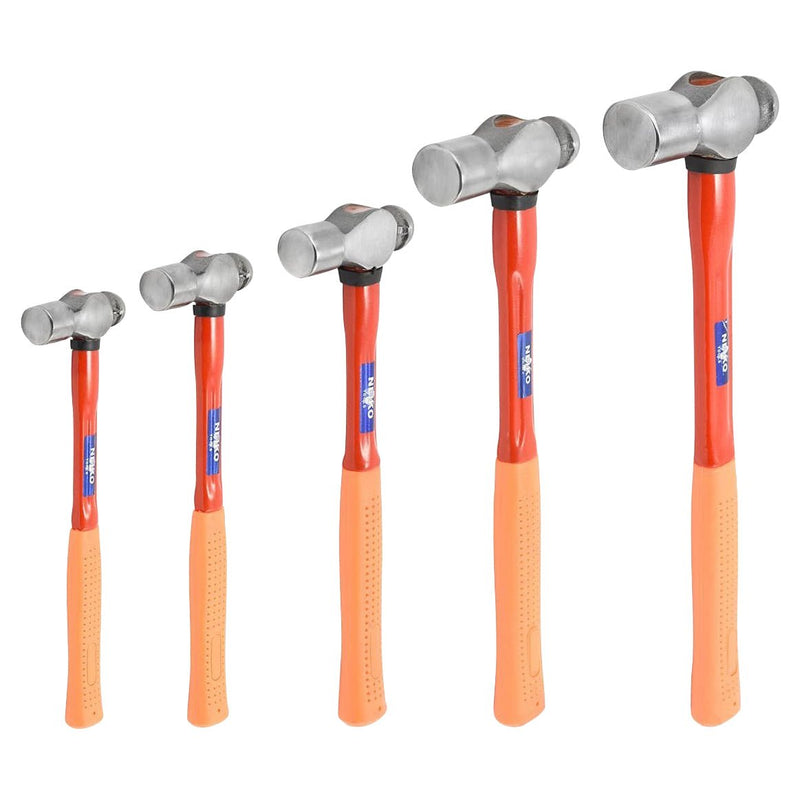 5 pc Ball Pein Hammer Set with Fiberglass Handle - ToolPlanet