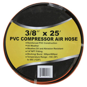 50 Ft. 3/8 PVC Air Hose 300 psi Working Pressure 800 Burst - ToolPlanet